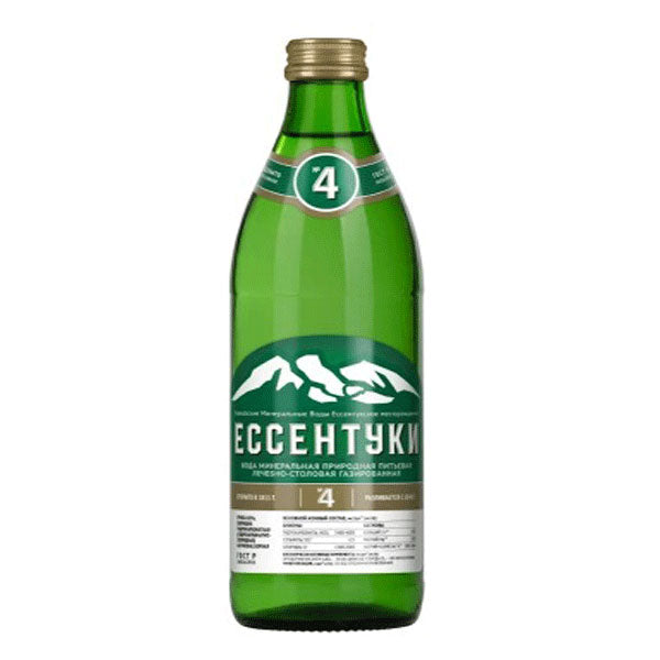 Вода для стеклянной минеральной воды Essentuki №4 – 15,22 жидких унций (450,0 мл)